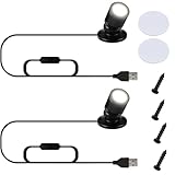 tledtech 2個セット LEDミニスポットライト 小型LEDキャビネットライト フィギュア・ジュエリー展示用ランプ アルミ合金製 US