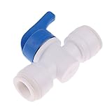 GRALARAプラスチック製　外径3/8 インチ　チューブボールバルブ　ストレート　水用　継手　接続