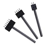 丸目打ち 【 レザークラフト 工具 】 目打ち 手芸 【３本セット / ４mm・５mm・６mmの3サイズ】 革細工 セット 【RIKACHAN CHI】 (6mm)