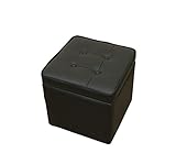 CORO　収納スツール 一人用 オットマン ブラック　HSW-16BK