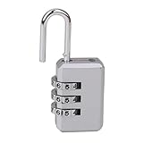 SODIAL 3コンビネーションセキュリティキャビネット荷物用パドロック　シルバーコード