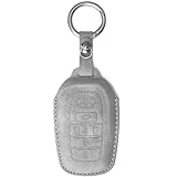 アルファード ヴェルファイア 40系 ノア 新型 ヴォクシー 90系 シエンタ トヨタ適合 スマートキーケース キーカバー お洒落 キズ防止 アルファード キーホルダー (ソフトレザー, スカイグレイ)