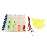 F Fityle 初期教育 子ども 木製ジオボード ゴムパターン遊び レーシングボード 知育玩具