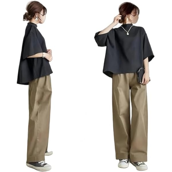 andrea&co. ブラウス＋ワイドパンツセット F by ROSSO セットアップ ROSSO 撥水クロップドブラウス+ワイド