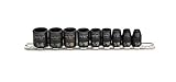 Armstrong 19-890 3/8-Inch Drive 6 Point SAE Set Impact Socket Set, 9-Piece [並行輸入品]