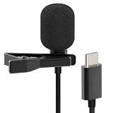 ピンマイク タイプＣマイク 有線 対応 iPhone 17/16/15 シリーズ 、iPad Pro 13/12.9/11、iPad Air 13/5th/4th、Samsung S25/S24/S23/S22 Ultra、Tab S10/S9/S8/S7、Pixel 9/8/7/6 Pro 8a/7a/6a、USB C クリップ式ラベリア マイク、1.5M