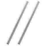uxcell ラウンドロッド ラウンドバー 車軸バー DIYクラフト用 304ステンレス鋼 8mm x 300mm 2個入り