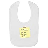 (フロソ) FLOSO 赤ちゃん・ベビー用 Baby To Do List(ベビーやることリスト)プリント ベルクロビブ スタイ (ワンサイズ) (ホワイト)