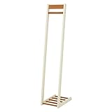 ハンガーラック 木製 幅30cm×奥行45cm スリム/軽量 収納棚付き ナチュラルホワイト(白) 【代引不可】 特配【TS1869】 top1-ds-1629261-ak [簡易パッケージ品]