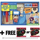 Deluxe Tool Belt Wooden Play Set + FREE Melissa & Doug Scratch Art Mini-Pad Bundle [51743]