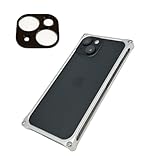 【GILD design】ギルドデザイン ソリッドバンパー for iPhone 15 （シルバー＋レンズガード・スクエアブラック） スマホケース ジェラルミン製バンパーケース【ギルドデザイン正規取扱店】