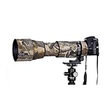 Rolanpro レンズカバー, SIGMA 150-600mm F5-6.3 DG OS HSM Contemporary（M/AF Version）に適合する望遠レンズ用カモフラージュコート, 三層構造保護 [非防水, 色番号：ジャングル迷彩]