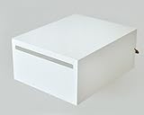 A4ファイルが入る♪　平置タイプ/アンケートボックス/アンケート回収箱/白(不透明)/鍵付/幅27cm/口幅24cm