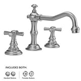 Jaclo Roaring 20 's Widespread蛇口with Hexクロスハンドル 7830-T676-PCH 1