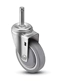 Shepherd Institutional Series 3 Diameter Precision Bearing TPR Wheel Swivel Caster, 7/16 Diameter x 