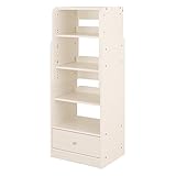 高さ調節可能 キッズラック ブックラック カラー：ホワイト
