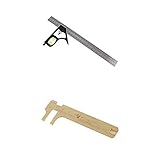 Dovewill 300ｍｍ　調節可能　水準器　ストレート定規　80ｍｍ　真鍮ノギス測定ツール　DIY工具