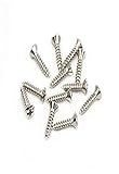 Fender パーツ Pickguard/Vintage Bridge Cover Screws, Sheet Metal, 4 X 1/2", Oval Head (12)
