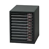 レターケース 10段 ダークグレー