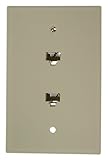 Leviton 40588-I Midsize Telephone Wall Jack, White by Leviton [並行輸入品]