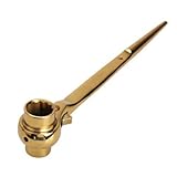 Lautechco ラチェットハンドル 足場レンチ 差込角 19~22mm ゴールド