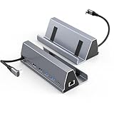 ZahoTse スチームデッキドック用 多機能ドッキングステーション HDMI HD 4K60HZ 7-in-1 ゲーミングドッキングステーション PD充電ポート + HD /4K+USB3.0 x 3+RJ45 /1000M (BS-107-グレー)