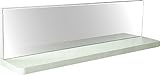 壁掛け棚 ミラー付き エルシェルフ2 パステル淡シリーズ 石膏ボード専用取り付け金具付き 幅45cmX奥行13cm(ミストグリーン)