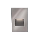 WAC Lighting WL-LED200-C-SS Vertical Scoop 4W 120V LED Step/Wall Light with Cool White Lens and Mari