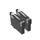 J-ECO製 IB10KA ブラック 顔料 お得な2本セット カードケース エプソン 用 互換 インク カートリッジ 残量表示 (IB10 IB10A IB10CL4A IB10KA IB10CA IB10MA IB10YA)