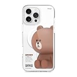 【elago】 iPhone 16 Pro Max 対応 ケース ラインフレンズ 公式ライセンス クリア マグセーフ MagSafe対応 耐衝撃 スマホケース [ iPhone16ProMax アイフォン 16 プロマックス Case 対応 ] LINE FRIENDS Brown & Sally ブラウン