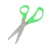 Uxcell Household Green Plastic Handle Metal Blade Shearing Tool Scissors, 4.9" [並行輸入品]