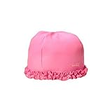 ホットビスケッツ(mikihouse)　ドットフリル♪スイムキャップ Ｍ(52-58cm) ピンク（08）