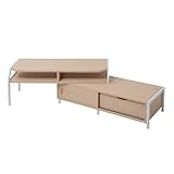 JKプラン Re・conte Ritaシリーズ おしゃれな北欧モダン風インテリア伸縮テレビ台 幅100cm ホワイト DRT-0010-WH