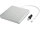 外付けCD DVDドライブバーナー/ポータブル/スリム/リーダー/Type-c/USB-Cドライブ(USB 3.0アダプター搭載) MacBook Pro/PC/Mac/ノートパソコン/Air Windows7/Windows8/Windows10用 (シルバー)