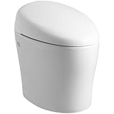 KOHLER K-4026-0 Karing Skirted One-Piece Elongated Toilet with Bidet Functionality, White [並行輸入品]