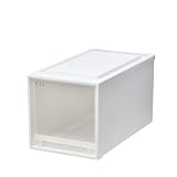 天馬 収納ボックス フィッツケース クローゼット 幅30×奥行53×高さ30cm 収納ケース たわみにくい 衣装ケース 日本製 再生材配合 サステナブル 【色 ホワイトクリア】 【53-30L】