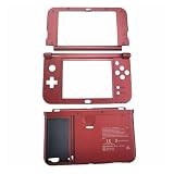 Menbiss New 3DS LL 用交換カバーセット NEW 3DS LL シェル 外装フロント＆バックプレート DIYボタンパネル バッテリーカバー付 ホワイト 旧3DS LL 非対応 (赤色)