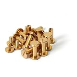 シカゴスクリュー 真鍮 8×4×12mm 12個 バッグ ベルト カバン 修理 レザークラフト DIY ハンドメイド パーツ