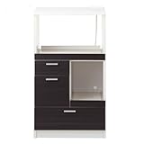 58レンジ台　 ライフ BR木目 組立状態 完成品