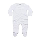 (ベイビーバグズ) Babybugz ベビー・赤ちゃん用 オーガニックコットン スリープスーツ ロンパース (0-3ヶ月) (ホワイト)