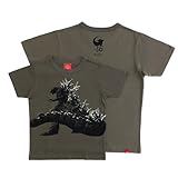 日本製 半袖Tシャツ ゴジラ-1.0｜OJICO 蓄光Tシャツ 8A ユニセックス キッズ レディース メンズ チャコールグレー 【Official】
