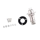 Perfk 防水　12-24ボルト　デッキ　プラグ/コネクタ/コンセント　ネジ付属　ヨットマストアンカー & マストヘッドライト用　全３種類 3サイズ - 4P, 20mm