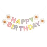 SWEET PARTY レターバナー ペーパー ガーランド HAPPY BIRTHDAY ハッピーバースデー フラワー 記念日 誕生日 ハーフバースデー サプライズ パーティー イベント パーティー 飾り付け 装飾 飾り イベント