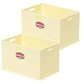 サンカ BROOKLYN ST シリーズ ボックス 完成品 Lサイズ 2個組 スタッキング アイボリー BKBX-LIV*2