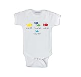1魚2魚赤魚新しい魚Infant One Pieceボディスーツ