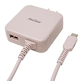 ≪急速充電20W & 2台同時充電≫ mitas USB 充電器 Type-C ケーブル一体型 USB-Aポート付き 海外対応 タイプC PD対応 PSE認証済み スマホ タブレット対応 おしゃれ くすみカラー ACアダプター EJ-PD20USB-DF