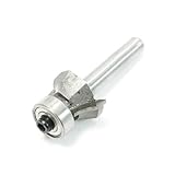 uxcell 丸いビット　ルータービット　ダブルフルート　シルバートーン　0.6 x4cm