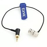 Eonvic Deity マイクロホン TC-1 タイムコードジェネレーターボックス ロック式 3.5mm - BNC タイムコードケーブル fr ARRI Amira Z CAM E2 (BNC-RA 3.5mm)