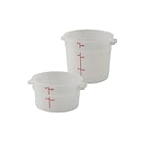Winco PPラウンドストレージコンテナ、4-quart、ホワイト