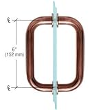 CRLアンティーク銅ブラシ6 "バックツーバックソリッド真鍮3 / 4 "直径メタルで引きハンドル座金